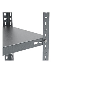 4 Katlı 1,00 Mm Galvaniz Çelik Raf, Depo, Arşiv, Dosya Rafı 31x60x150 cm