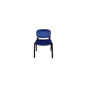 Form Sandalye 2 Adet Set Parlak Mavi - Deri
