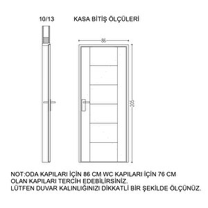 Yakut-2 Pvc Takım Panel Kapı 86x205cm 10/13 Antrasit
