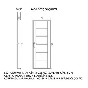 Yakut-2 Pvc Takım Panel Kapı 76x205cm 10/13 Antrasit