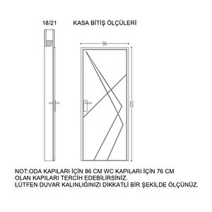 Zümrüt-2 Pvc Takım Panel Kapı 86x205cm 18/21 Antrasit