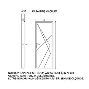 Zümrüt-2 Pvc Takım Panel Kapı 76x205cm 10/13 Antrasit