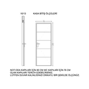 Elmas-2 Pvc Takım Panel Kapı 76x205cm 10/13 Antrasit