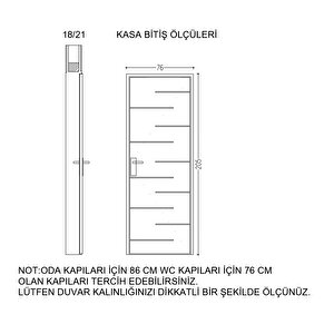 Safir-2 Pvc Takım Panel Kapı 76x205cm 18/21 Antrasit