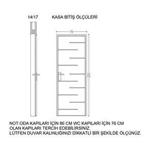 Safir-2 Pvc Takım Panel Kapı 76x205cm 14/17 Antrasit