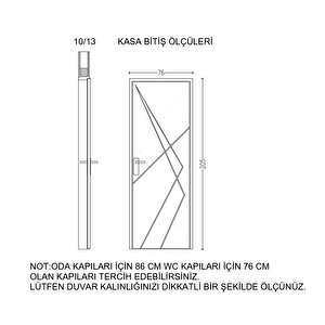 Zümrüt-2 Pvc Takım Panel Kapı 76x205cm 10/13 Bej