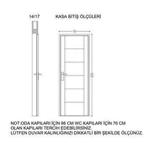 Yakut-2 Pvc Takım Panel Kapı 76x205cm 14/17 Beyaz
