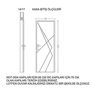 Zümrüt-2 Pvc Takım Panel Kapı 76x205cm 14/17 Beyaz