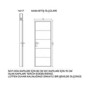 Elmas-2 Pvc Takım Panel Kapı 76x205cm 14/17 Beyaz