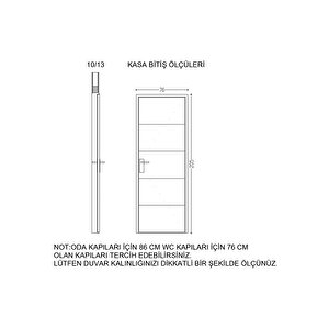 Elmas-2 Pvc Takım Panel Kapı 76x205cm 10/13 Beyaz