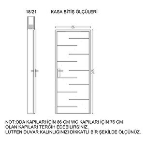 Safir-2 Pvc Takım Panel Kapı 86x205cm 18/21 Beyaz
