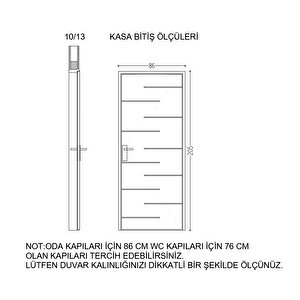 Safir-2 Pvc Takım Panel Kapı 86x205cm 10/13 Beyaz