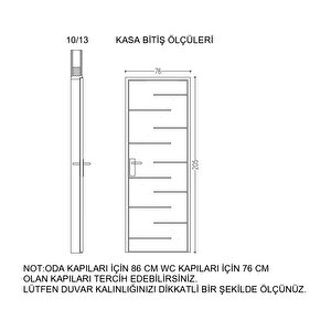 Safir-2 Pvc Takım Panel Kapı 76x205cm 10/13 Beyaz