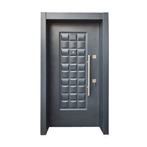 Antrasit Renk Çelik Kapı, Tırnaklı Çelik Kapı, Daire Kapısı, Sac Kapı,yağmura Dayanıklı Kapı Sol