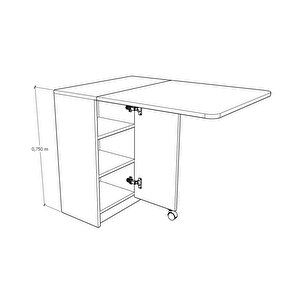 Teak Katlanır Masa Asra Km 20