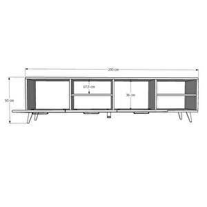 Tv Ünitesi Beyaz-ceviz T-25