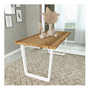 Tuana Masif Natural Renk Yemek Masası140x70,  Cpt7297-140 140x70 cm