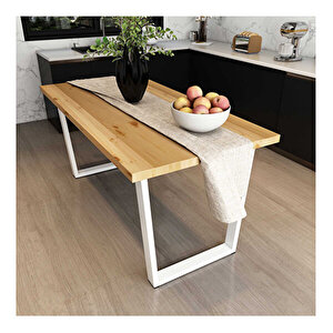 Tuana Masif Natural Renk Yemek Masası140x70,  Cpt7297-140 140x70 cm