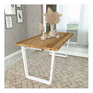 Tuana Masif Natural Renk Yemek Masası 180x80,  Cpt7298-180 180x80 cm