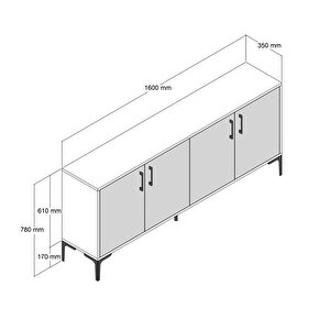 Kiev 160 Cm Konsol