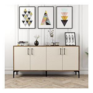 Kiev 160 Cm Konsol Ceviz-Krem