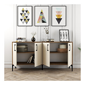 Kiev 160 Cm Konsol Ceviz-Krem