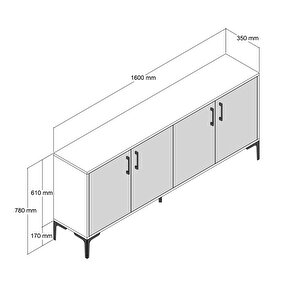 Kiev 160 Cm Konsol