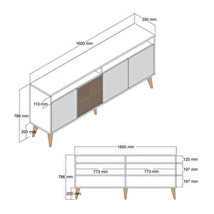 Milan 160 Cm Konsol