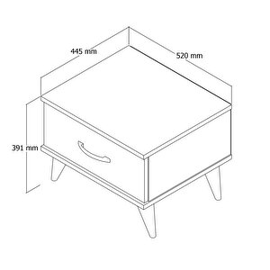 Komidin 1 Çekmeceli Çam - Kmd0102