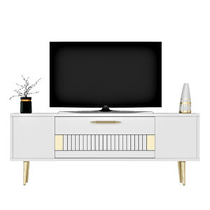 Fashion Tv Sehpasi Beyaz-altin