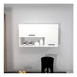 Akasya Çok Amaçlı Dolap – Beyaz Banyo Ve Mutfak Için Kapaklı Saklama Dolabı