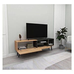 Arnetti Alba Tv Sehpası – Modern Kapaklı Tv Ünitesi 150 Cm (ATLANTİK ÇAM & ANTRASİT)