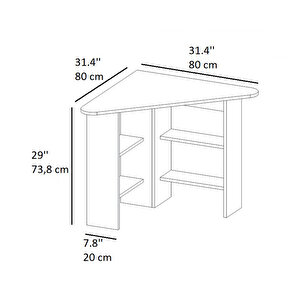 Corner Çalıma Masası Ceviz