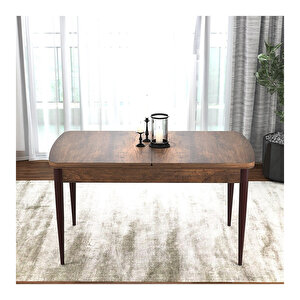 Via Serisi Barok Ahşap Desen 80x132 Yemek Odası Takımı 4 Sandalye,1 Pera Bench Lacivert