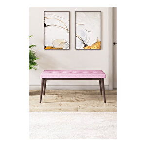 Zen Serisi Barok Ahşap Desen Mdf 80x132 Açılabilir Mutfak Masası Takımı, 4 Sandalye 1 Pera Bench