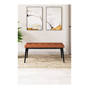 Zen Serisi Siyah Mermer Desen Mdf 80x132 Açılabilir Mutfak Masası Takımı, 4 Sandalye 1 Pera Bench