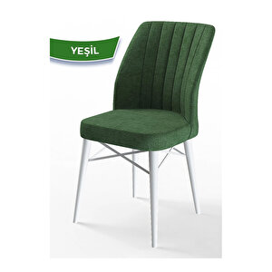 Eva Serisi, 80x132 Açılabilir Mdf Beyaz Masa,mutfak Masası Ve 4 Sandalye