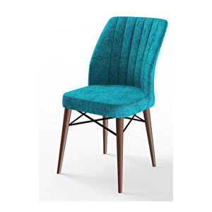 Eva Serisi, 80x132 Açılabilir Mdf Barok Ahşap Desen Mutfak Masası Ve 6 Sandalye