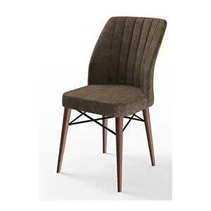 Eva Serisi, 80x132 Açılabilir Mdf Barok Ahşap Desen Mutfak Masası Ve 6 Sandalye