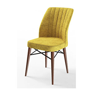 Eva Serisi, 80x132 Açılabilir Mdf Barok Ahşap Desen Mutfak Masası Ve 6 Sandalye