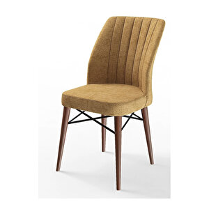 Eva Serisi, 80x132 Açılabilir Mdf Barok Ahşap Desen Mutfak Masası Ve 6 Sandalye