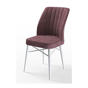 Eva Serisi, 80x132 Açılabilir Mdf Beyaz Masa,mutfak Masası Ve 6 Sandalye