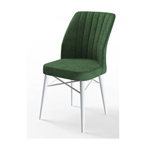 Eva Serisi, 80x132 Açılabilir Mdf Beyaz Masa,mutfak Masası Ve 6 Sandalye
