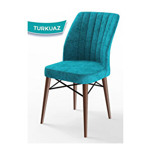 Eva Serisi, 80x132 Açılabilir Mdf Barok Ahşap Desen Mutfak Masası Ve 4 Sandalye 1 Bench