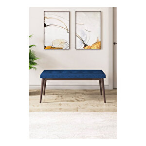 Eva Serisi, 80x132 Açılabilir Mdf Barok Ahşap Desen Mutfak Masası Ve 4 Sandalye 1 Bench