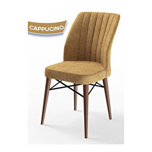Eva Serisi, 80x132 Açılabilir Mdf Barok Ahşap Desen Mutfak Masası Ve 4 Sandalye 1 Bench