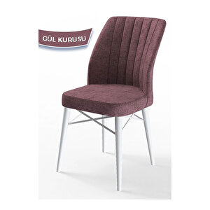 Eva Serisi, 80x132 Açılabilir Mdf Beyaz Masa,mutfak Masası Ve 4 Sandalye 1 Bench