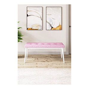 Eva Serisi, 80x132 Açılabilir Mdf Beyaz Masa,mutfak Masası Ve 4 Sandalye 1 Bench
