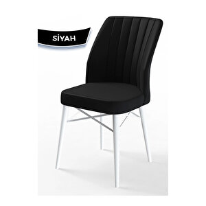 Eva Serisi, 80x132 Açılabilir Mdf Beyaz Masa,mutfak Masası Ve 4 Desen Sandalye 1 Zebra Bench
