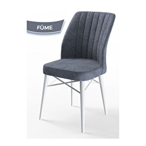 Eva Serisi, 80x132 Açılabilir Mdf Beyaz Masa,mutfak Masası Ve 4 Desen Sandalye 1 Zebra Bench